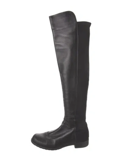 Pre-owned Stuart Weitzman Leather Boots In Black