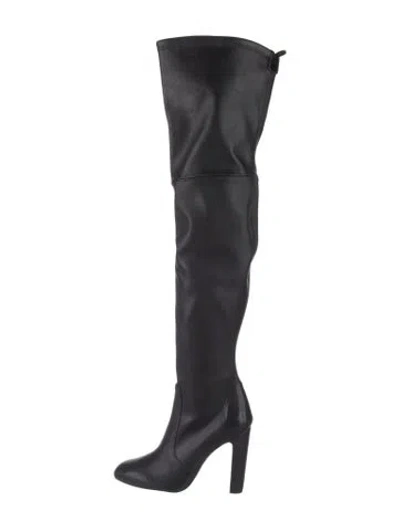 Pre-owned Stuart Weitzman Leather Boots In Black