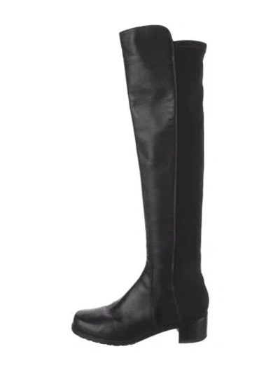 Pre-owned Stuart Weitzman Leather Boots In Black
