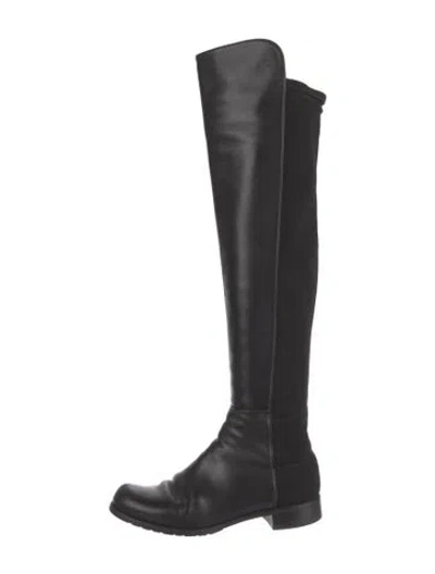 Pre-owned Stuart Weitzman Leather Boots In Black
