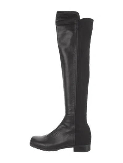 Pre-owned Stuart Weitzman Leather Boots In Black