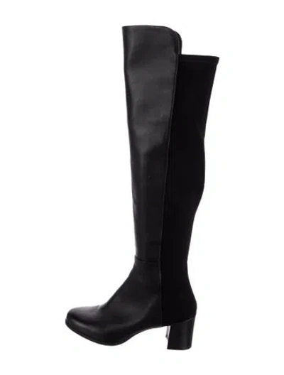 Pre-owned Stuart Weitzman Leather Boots In Black