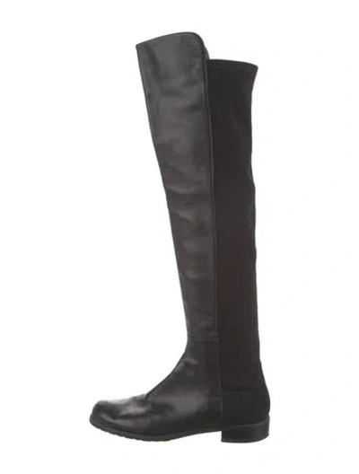 Pre-owned Stuart Weitzman Leather Boots In Black