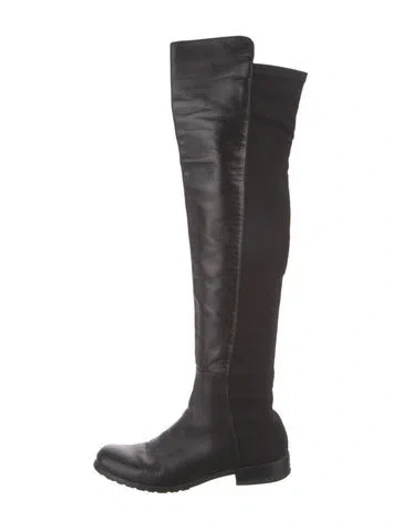 Pre-owned Stuart Weitzman Leather Boots In Black