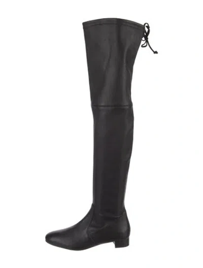 Pre-owned Stuart Weitzman Leather Boots In Black