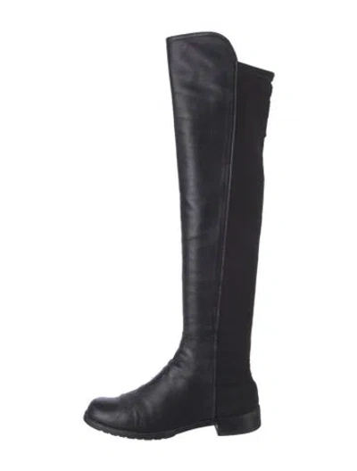 Pre-owned Stuart Weitzman Leather Boots In Black