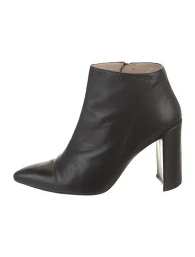 Pre-owned Stuart Weitzman Leather Boots In Black