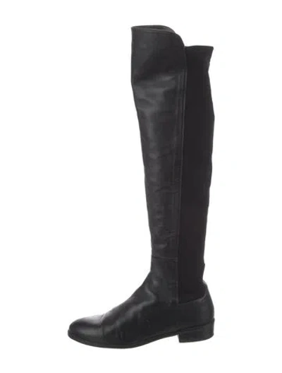Pre-owned Stuart Weitzman Leather Boots In Black