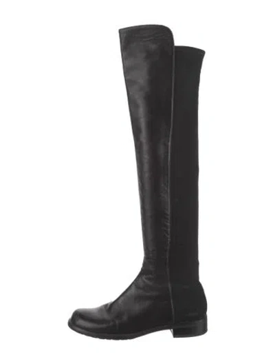 Pre-owned Stuart Weitzman Leather Boots In Black