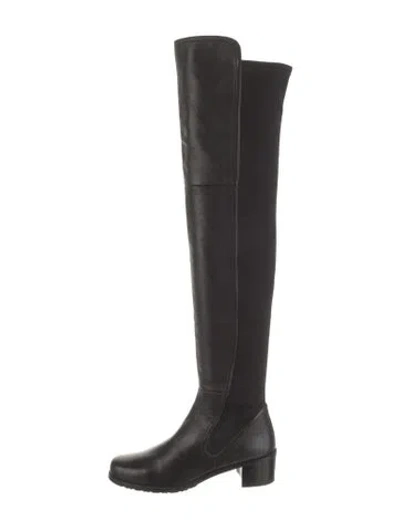 Pre-owned Stuart Weitzman Leather Boots In Black