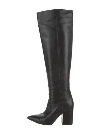 Pre-owned Stuart Weitzman Leather Boots In Black