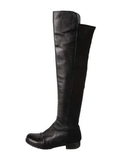 Pre-owned Stuart Weitzman Leather Boots In Black