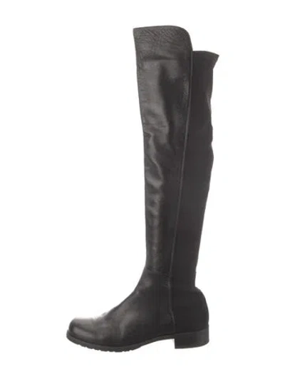 Pre-owned Stuart Weitzman Leather Boots In Black