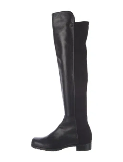 Pre-owned Stuart Weitzman Leather Boots In Black