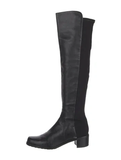 Pre-owned Stuart Weitzman Leather Boots In Black