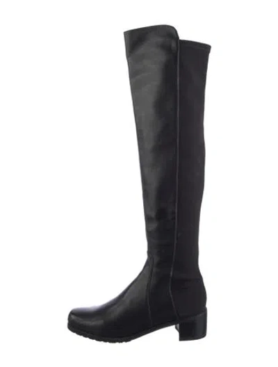 Pre-owned Stuart Weitzman Leather Boots In Black