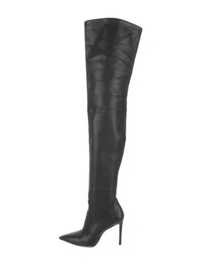 Pre-owned Stuart Weitzman Leather Boots In Black