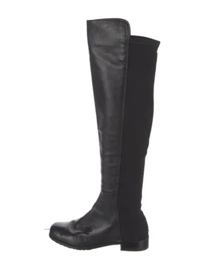 Pre-owned Stuart Weitzman Leather Boots In Black
