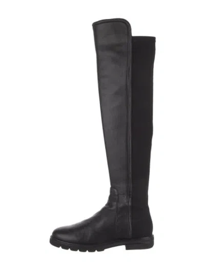 Pre-owned Stuart Weitzman Leather Boots In Black