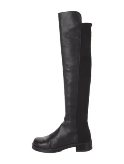 Pre-owned Stuart Weitzman Leather Boots In Black