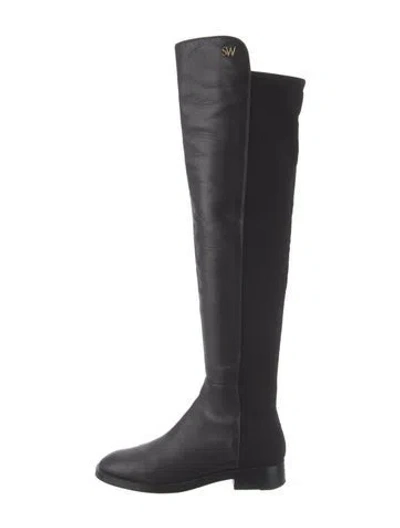 Pre-owned Stuart Weitzman Leather Boots In Black