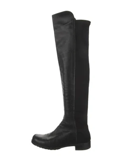 Pre-owned Stuart Weitzman Leather Boots In Black