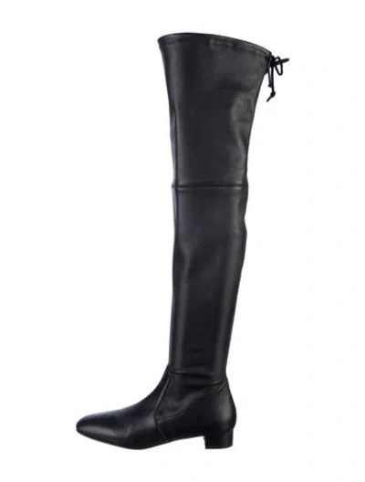 Pre-owned Stuart Weitzman Leather Boots In Black