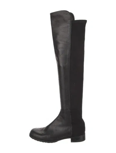 Pre-owned Stuart Weitzman Leather Boots In Black