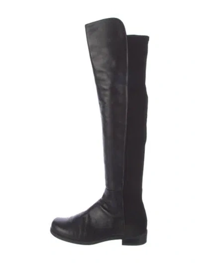 Pre-owned Stuart Weitzman Leather Boots In Black