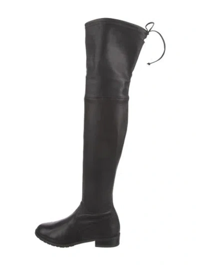 Pre-owned Stuart Weitzman Leather Boots In Black