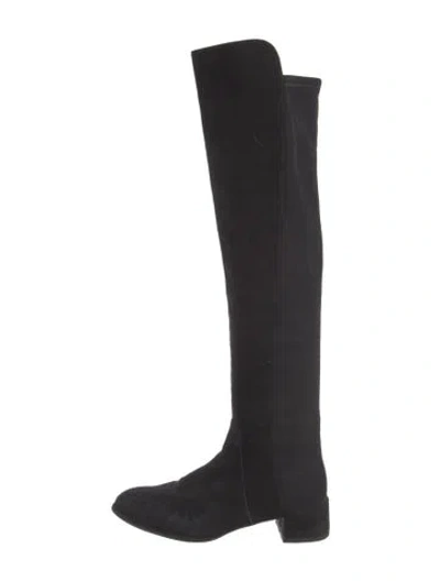 Pre-owned Stuart Weitzman Leather Boots In Black