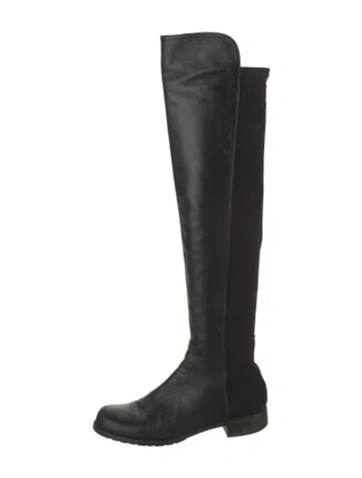 Pre-owned Stuart Weitzman Leather Boots In Black