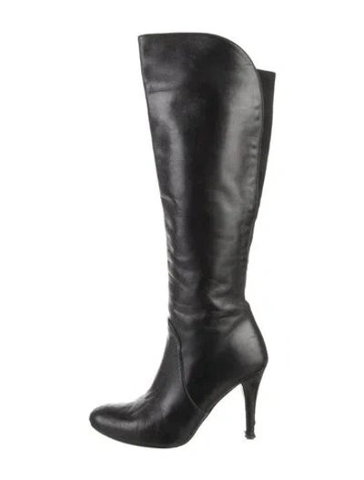Pre-owned Stuart Weitzman Leather Boots In Black