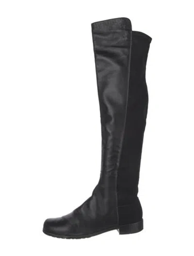 Pre-owned Stuart Weitzman Leather Boots In Black