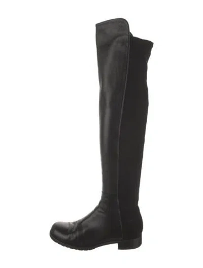 Pre-owned Stuart Weitzman Leather Boots In Black