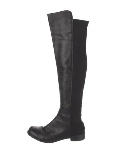 Pre-owned Stuart Weitzman Leather Boots In Black
