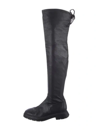 Pre-owned Stuart Weitzman Leather Boots In Black