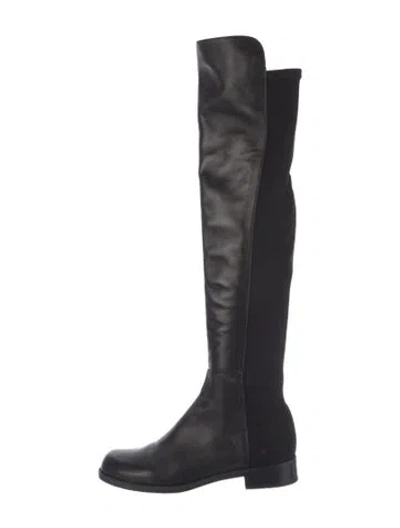 Pre-owned Stuart Weitzman Leather Boots In Black