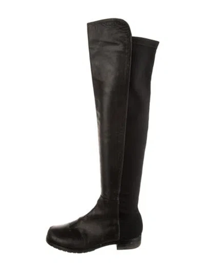 Pre-owned Stuart Weitzman Leather Boots In Black