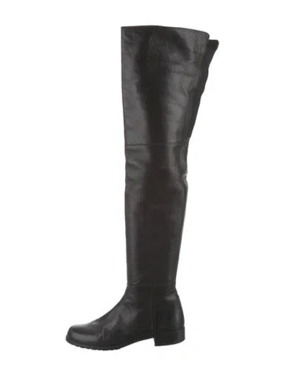 Pre-owned Stuart Weitzman Leather Boots In Black