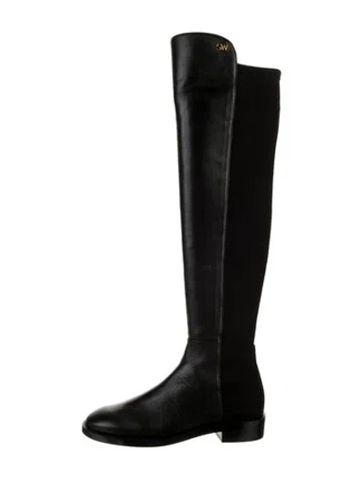 Pre-owned Stuart Weitzman Leather Boots In Black