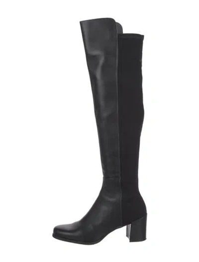Pre-owned Stuart Weitzman Leather Boots In Black