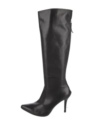 Pre-owned Stuart Weitzman Leather Boots In Black