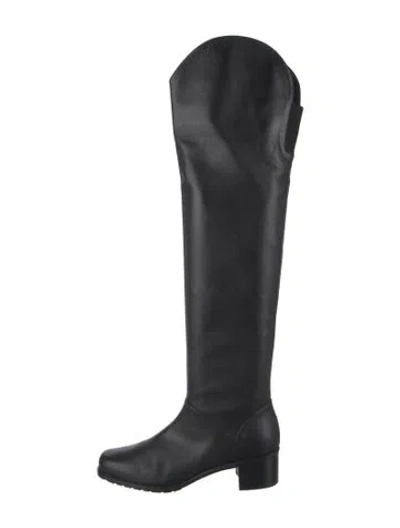 Pre-owned Stuart Weitzman Leather Boots In Black