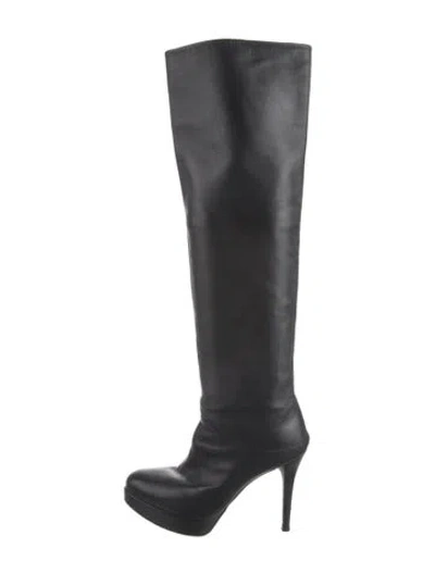 Pre-owned Stuart Weitzman Leather Boots In Black