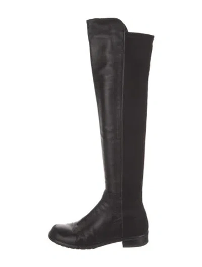 Pre-owned Stuart Weitzman Leather Boots In Black