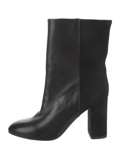 Pre-owned Stuart Weitzman Leather Boots In Black
