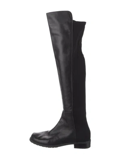Pre-owned Stuart Weitzman Leather Boots In Black