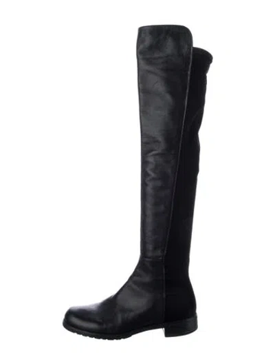 Pre-owned Stuart Weitzman Leather Boots In Black