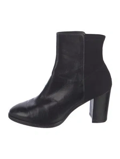 Pre-owned Stuart Weitzman Leather Boots In Black